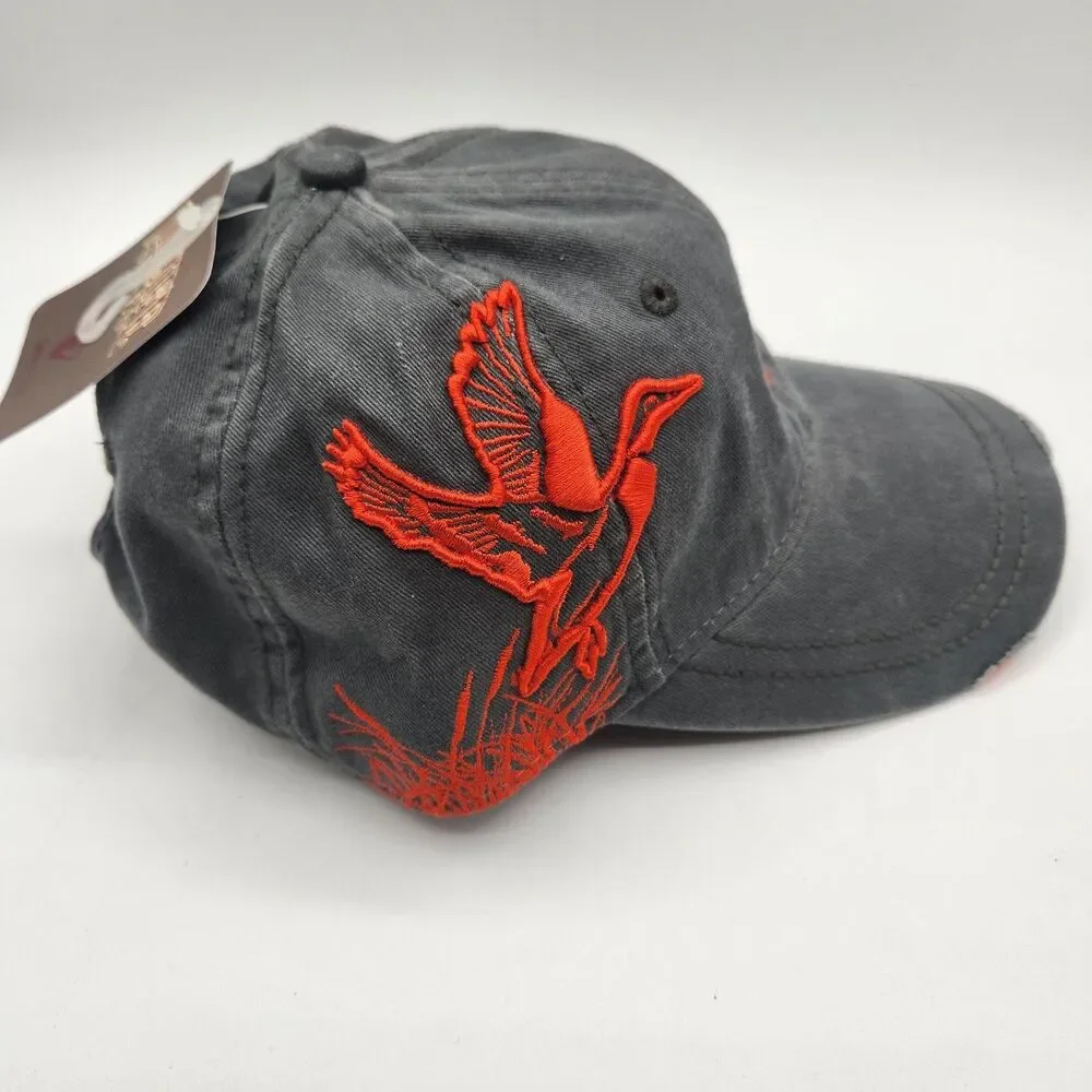 Union Pacific Dri-Duck Truckers Hat Cap Wild Life Series Gray Orange Adjust Logo